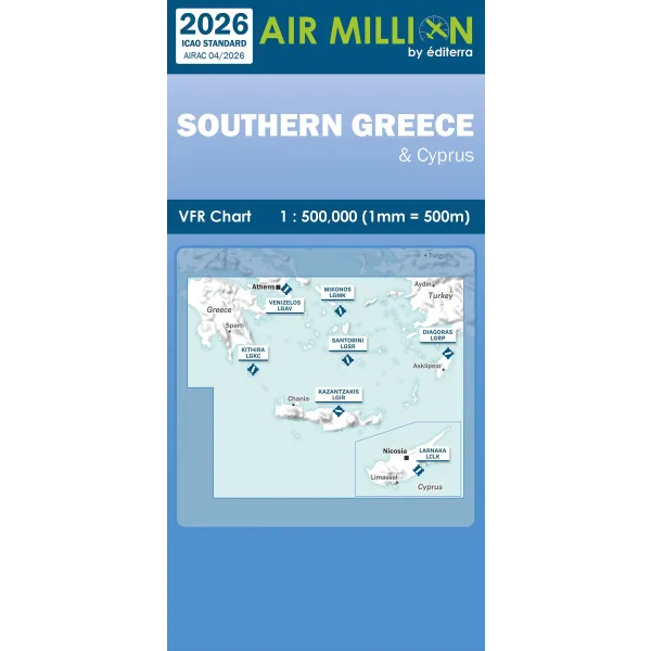 Air Million Greece Southern VFR 1:500,000 Chart  - 2026
