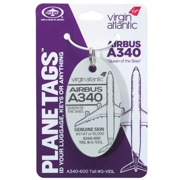 PlaneTags Virgin A340-600 Queen Of The Skies - G-VEIL - White