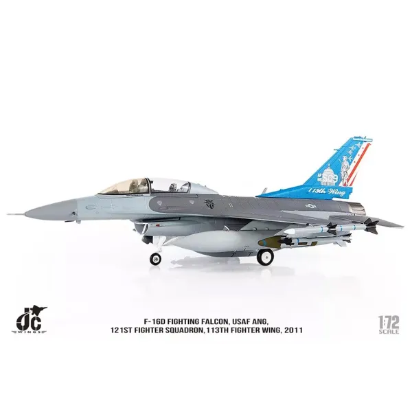 F-16D Fighting Falcon USAF ANG, 121st Fighter Sqn., 113th Fighter Wing, 2011 Diecast - 1/72