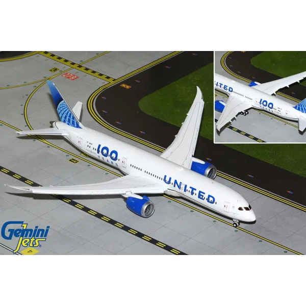 Gemini Jets United Airlines Boeing 787-9 '100 Years' Livery Diecast - N61101 - 1/200
