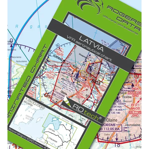 RogersData Latvia VFR 1:500,000 Chart - 2026