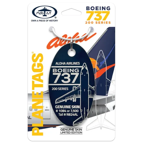 Aloha B737 - N824AL - PlaneTag - Blue
