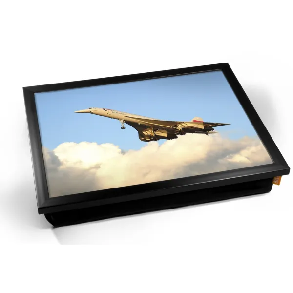 Concorde On Final Approach Cushion Lap Tray