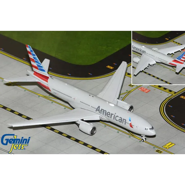 Gemini Jets American Airlines Boeing 777-200ER Flaps Down Diecast - N788AN- 1/400
