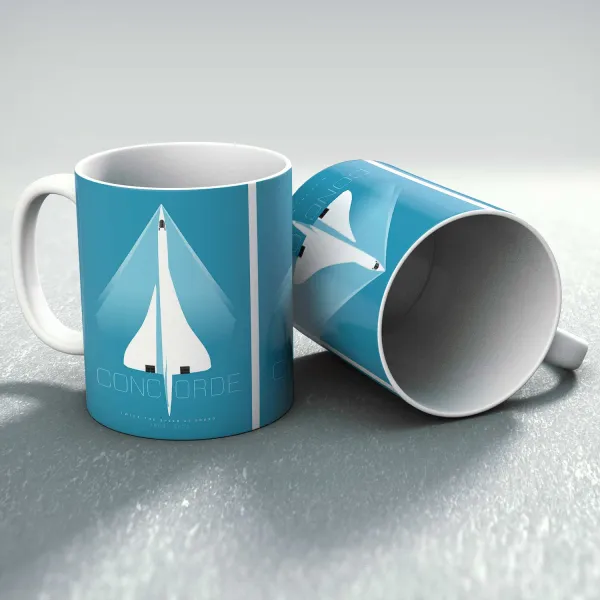 Concorde (Blue) Mug by Peter McDermott