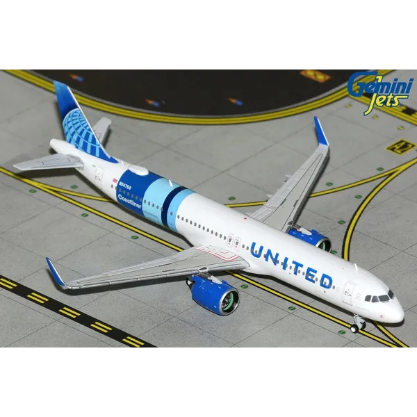 Gemini Jets United Airlines Airbus A321 Neo 'Coastliner' Livery Diecast - N94750 - 1/400
