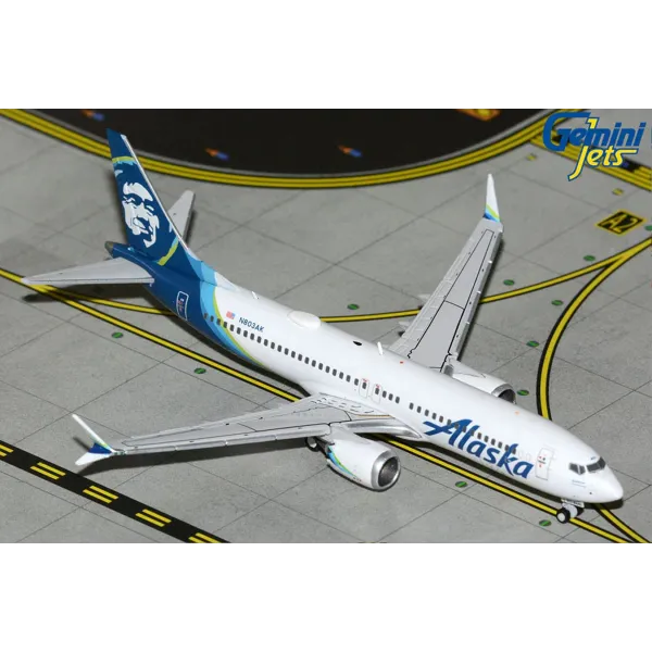Gemini Jets Alaska Airlines Boeing 737 Max 8 Diecast - N803AK - 1/400
