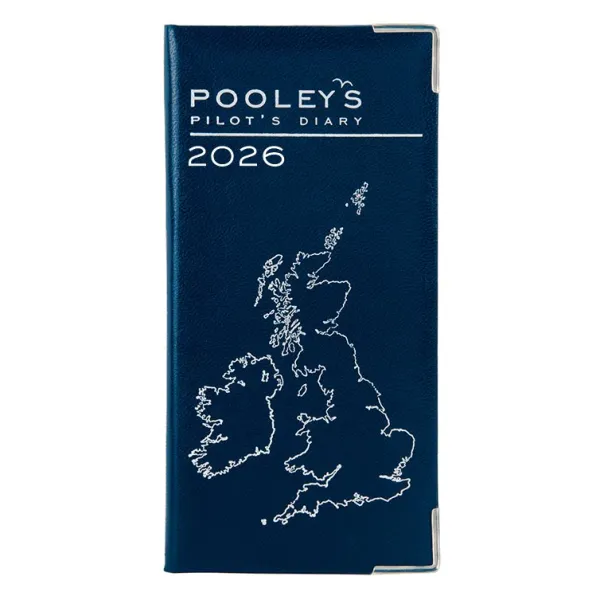 Pooleys Pilots Diary 2026 in Blue