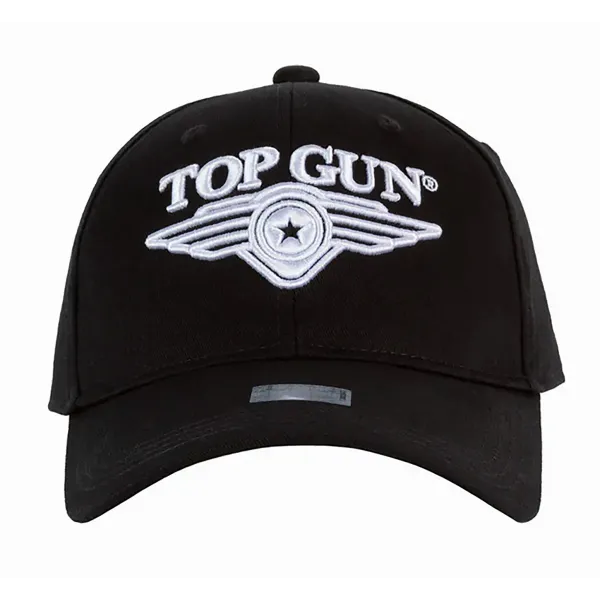 Top Gun 3D Logo Baseball Cap in Black/White