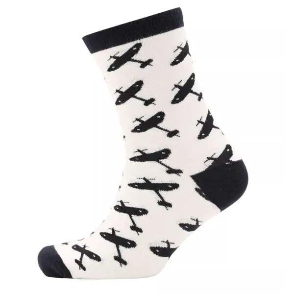 RAF Spitfire Socks - Navy on White