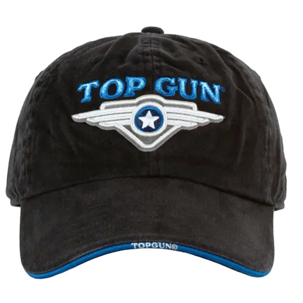 Top Gun Logo Unisex Relaxed Fit Baseball Cap in Black