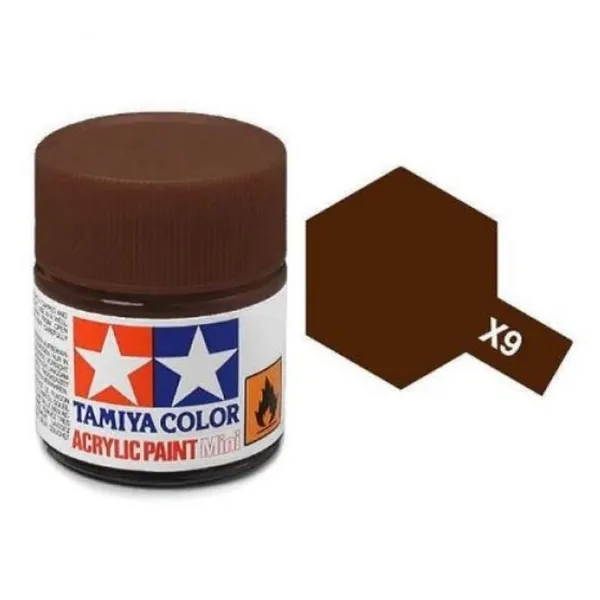 Tamiya X-9 Brown Gloss Acrylic Paint 10ml