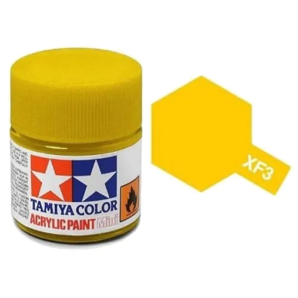 Tamiya XF-3 Flat Yellow Acrylic Paint 10ml
