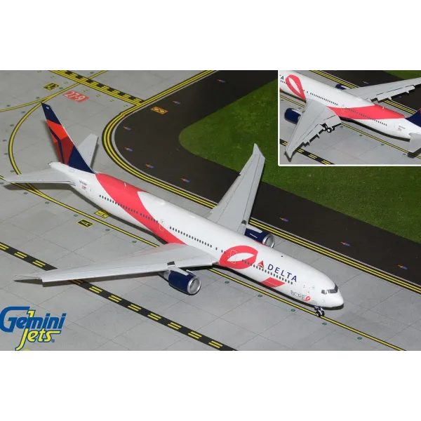 Gemini Jets Delta Boeing 767-400ER Flaps Down "BCRF" Livery Diecast - N845MH - 1/200
