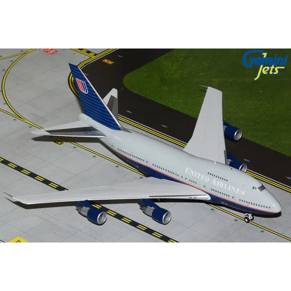 Gemini Jets United Airlines Boeing 747-400SP "Battleship Livery' Diecast - N145UA - 1/200