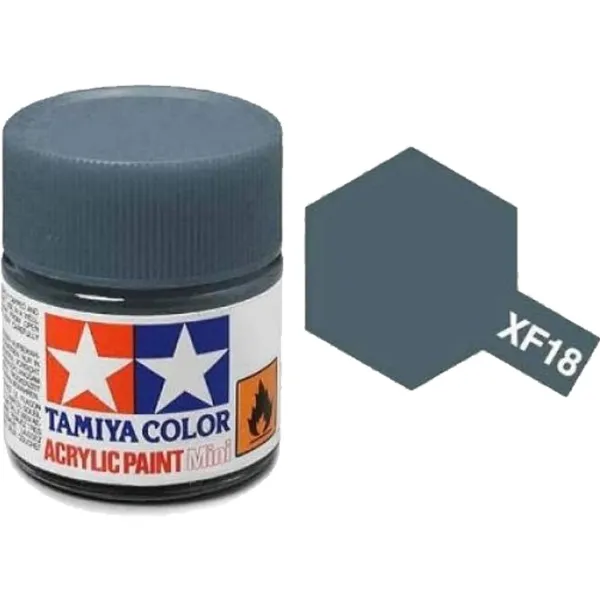 Tamiya XF-18 Medium Blue Matt Acrylic Paint 10ml