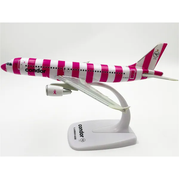 Condor Airbus A320 Pink Stripe "Breast Cancer Livery" Plastic Model - 1/200