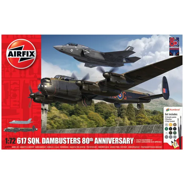 Airfix 617 Sqn. Dambusters 80th Anniversary - Gift Set 1:72 Plastic Kit with paints