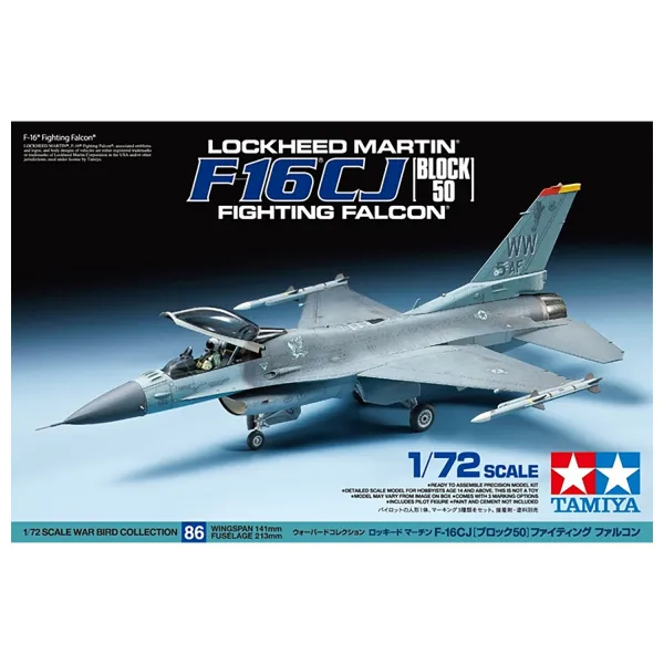 Tamiya F-16 CJ Fighting Falcon - Block 50 1:72 Plastic Kit