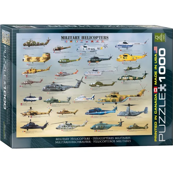 EuroGraphics Military Helicopters Jigsaw (1000 pieces)
