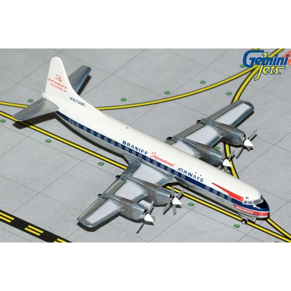 Gemini Jets Braniff International Airways L-188A Electra Diecast - 1/400