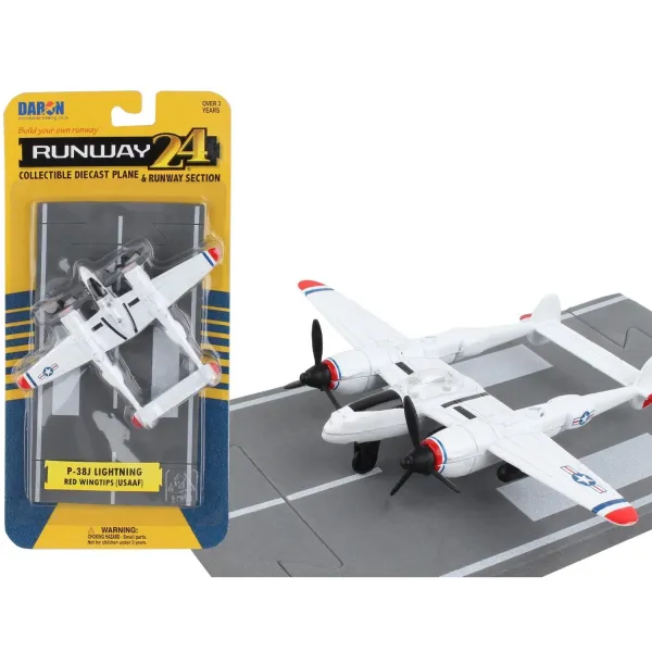 Runway24 P-38J Lightning Red Wingtips (USAAF)