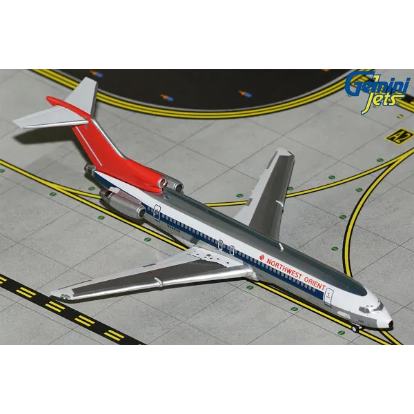 Gemini Jets Northwest Orient Boeing 727-200/Adv (1980s thermometer polished livery) Diecast - N298US - 1/400