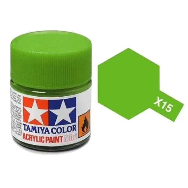Tamiya X-15 Light Green Gloss Acrylic Paint 10ml