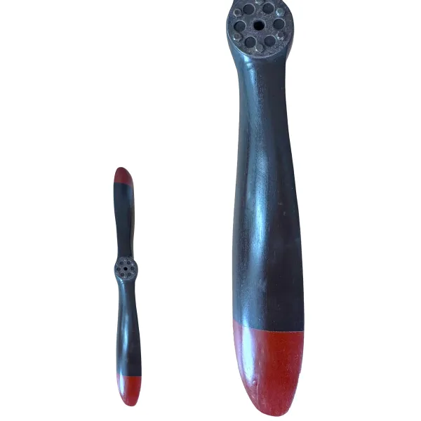 Wood Propeller with Dark Red Tips (27")