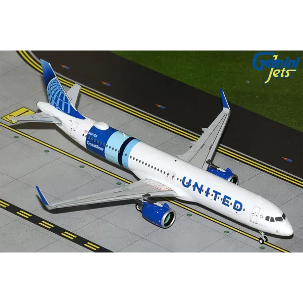 Gemini Jets United Airlines Airbus A321 neo 'Coastliner" Livery Diecast - N94750 - 1/200