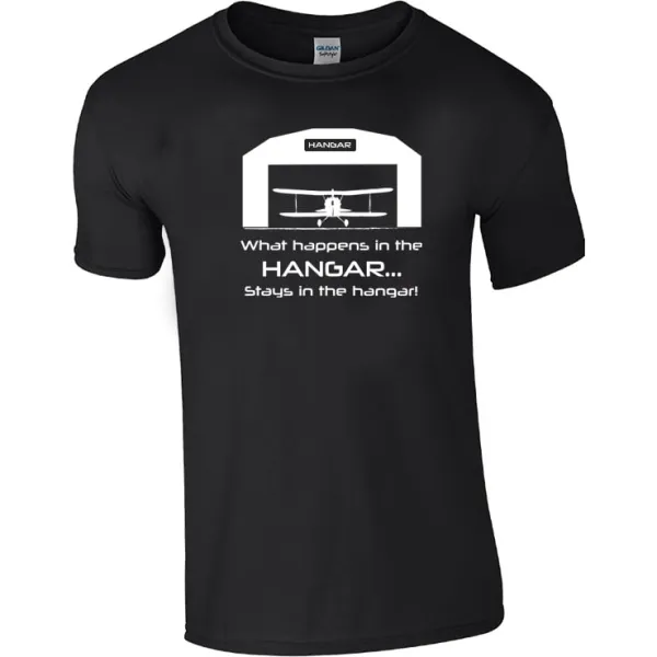 What Happens In The Hangar T-Shirt- LAST STOCK