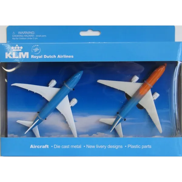 KLM 787 & 777 Orange Pride Dual Diecast Toy set