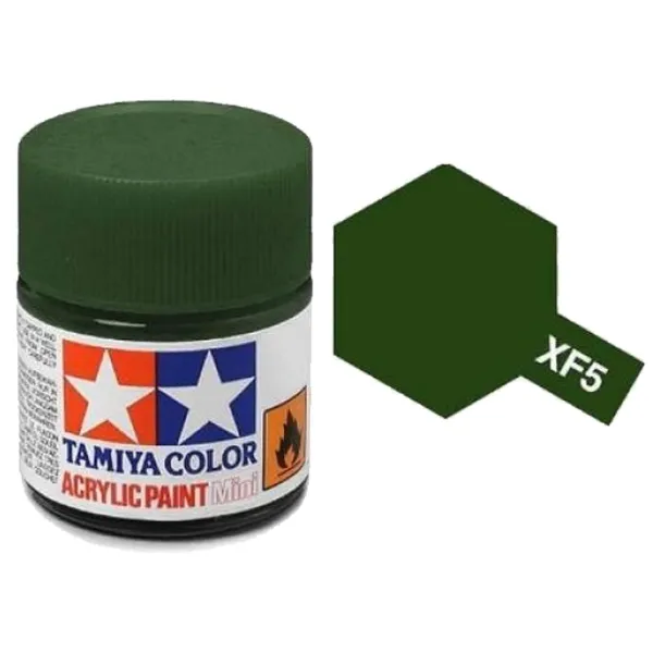 Tamiya XF-5 Flat Green Acrylic Paint 10ml
