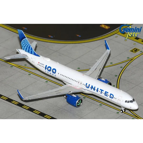 Gemini Jets United Airlines Airbus A321 Neo '100 Years' Livery Diecast - N44550 - 1/400