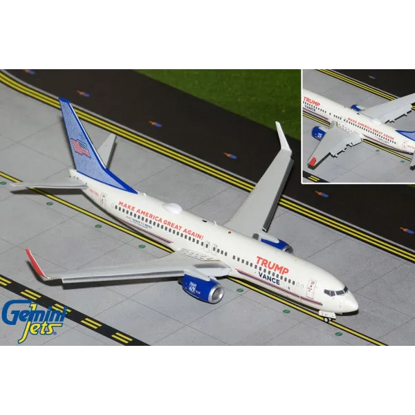 Gemini Jets Trump-Vance Campaign Boeing 737-800 Flaps Down Diecast - N917XA - 1/200