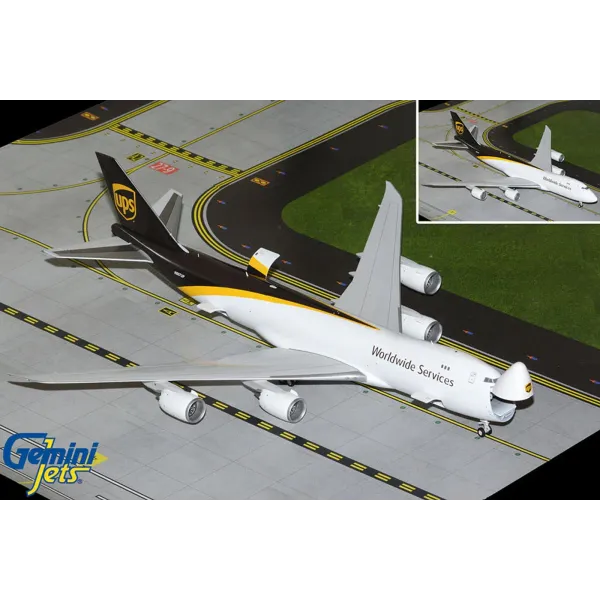 Gemini Jets UPS Boeing 747-8F (Interactive Series) Diecast - N607UP - 1/200