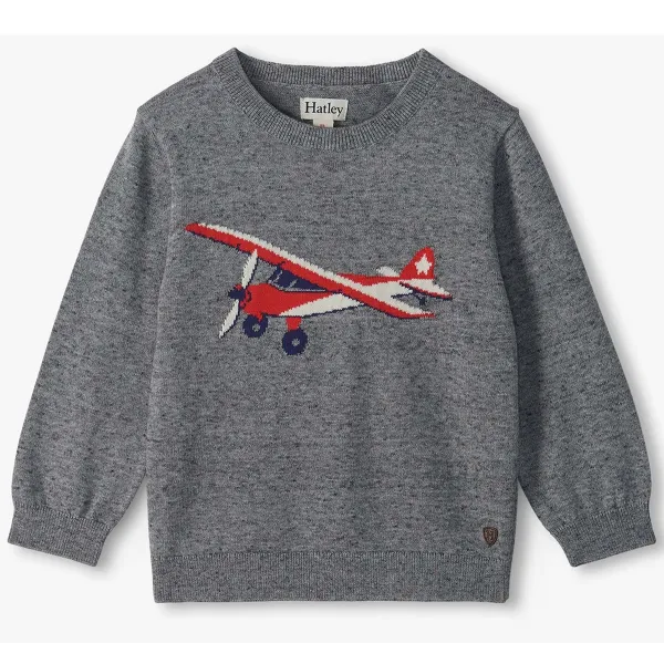 Toddlers Vintage Plane Crew Neck Sweater by Hatley