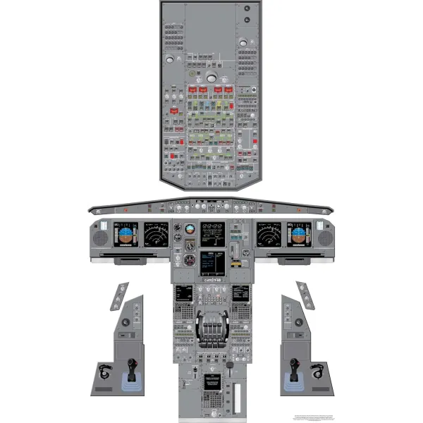 Airbus A340 Cockpit Training Poster