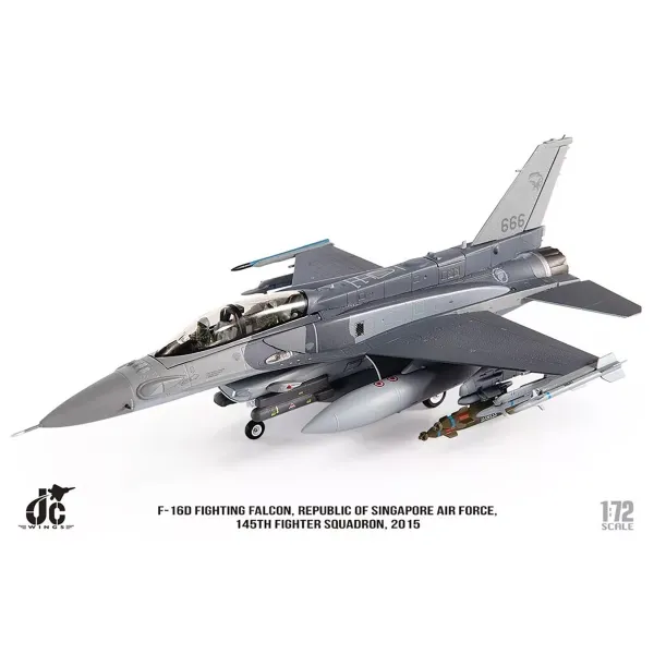 F-16D Fighting Falcon Singapore Air Force, 145th Sqn Diecast - 1/72