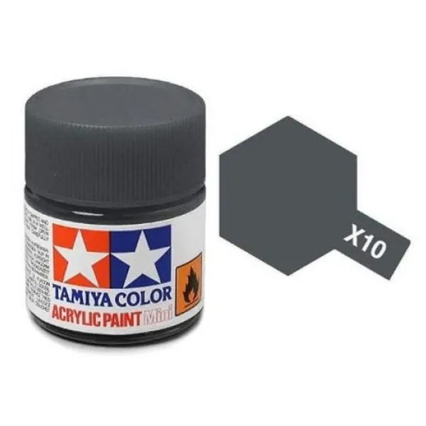 Tamiya X-10 Gun Metal Gloss Acrylic Paint 10ml