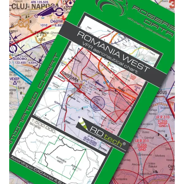 RogersData Romania West VFR 1:500,000 Chart - 2026