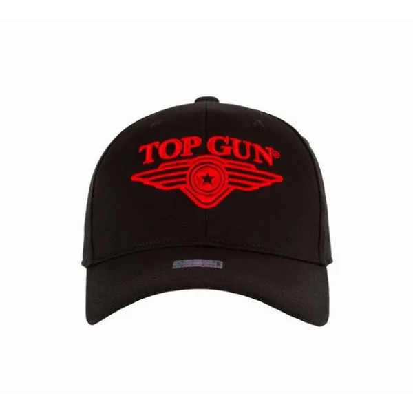 Top Gun 3D Logo Baseball Cap in Black/Red