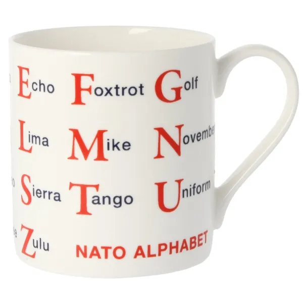 NATO Phonetic Alphabet Large Mug