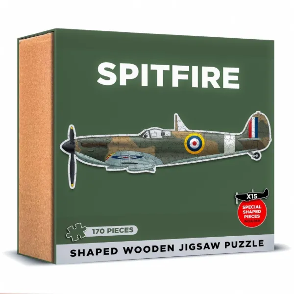 Spitfire Shaped Wooden Jigsaw