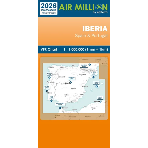 Air Million Iberia VFR  Chart - 2026