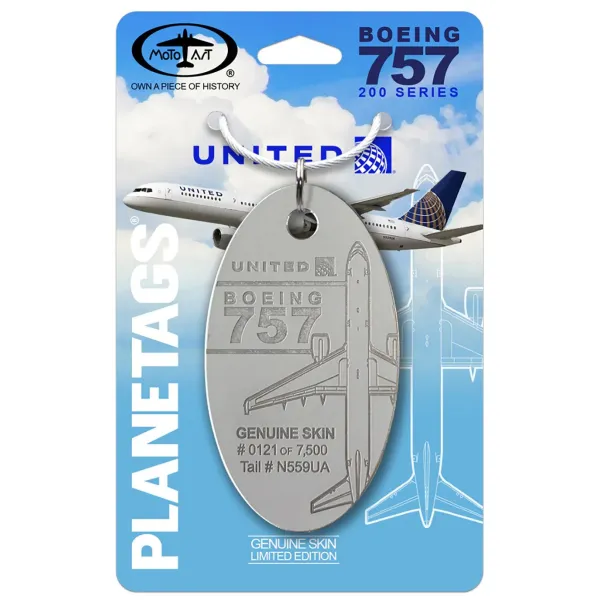 United Airlines B757 - N5559UA - PlaneTag - Grey