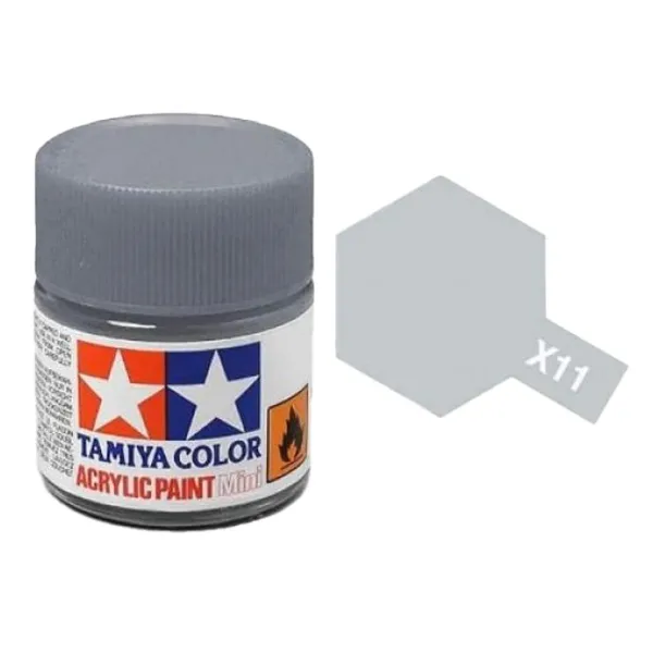 Tamiya X-11 Chrome Silver Gloss Acrylic Paint 10ml