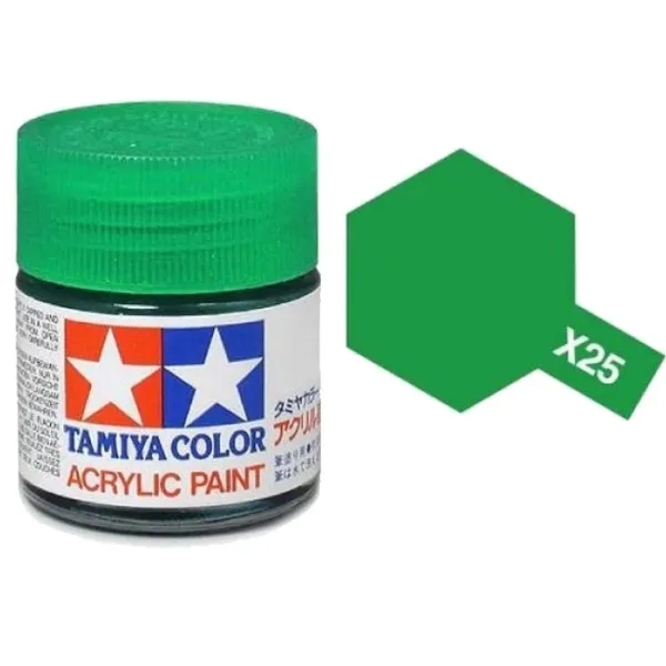 Tamiya X-25 Clear Green Gloss Acrylic Paint 10ml