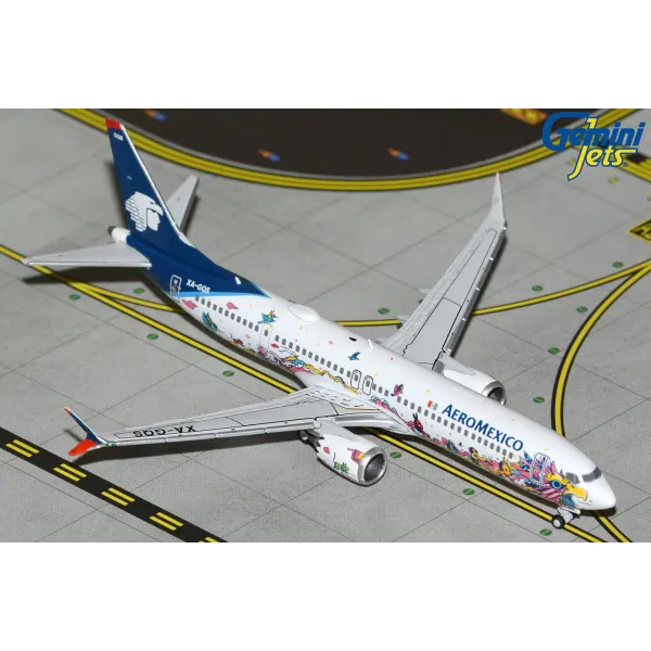 Gemini Jets Aeromexico B737 Max 9 "Kukulcan" Livery Diecast - XA-GQS - 1/400