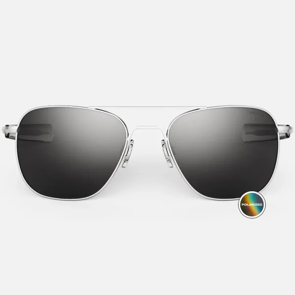 AVIATOR - MATTE CHROME & AMERICAN GRAY